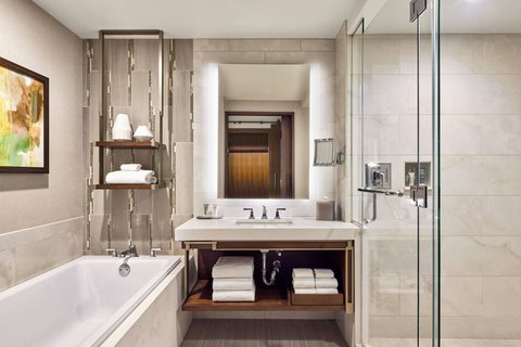 Marble bathroom at JW Marriott Anaheim Resort