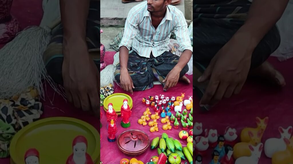 Colorful Clay Toys at the Village Fair! #art #village #villagelife #colors