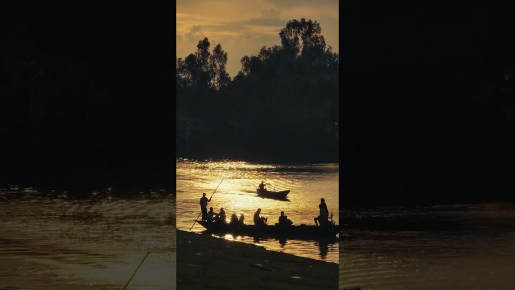 #Boating #River #Sunset #GoldenHour #Nature #Adventure #Serenity #Peaceful #Water #Reflection #joy